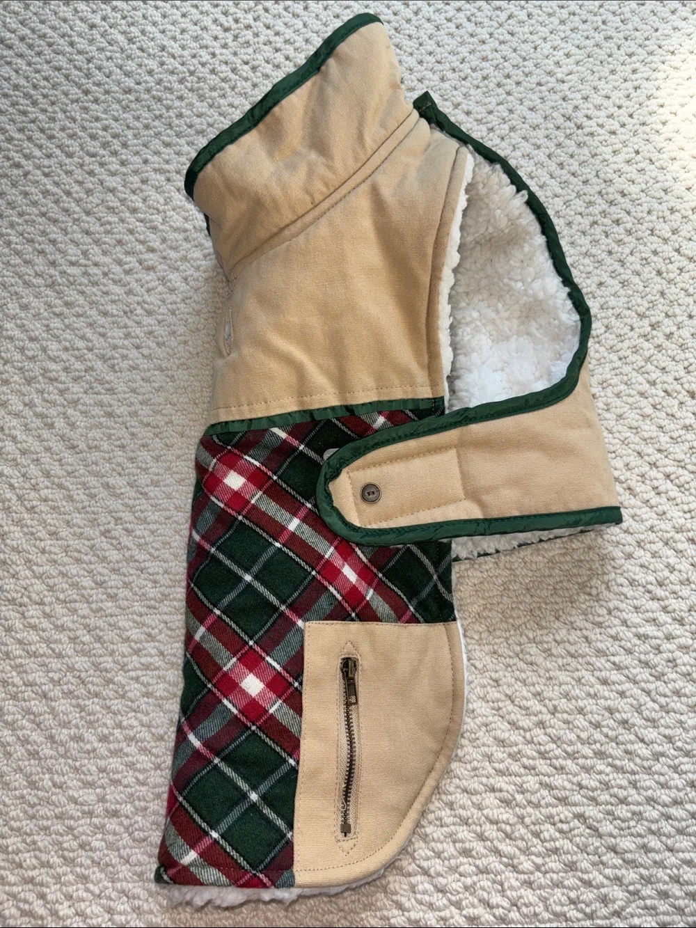 Dog Fleece Check Jacket
